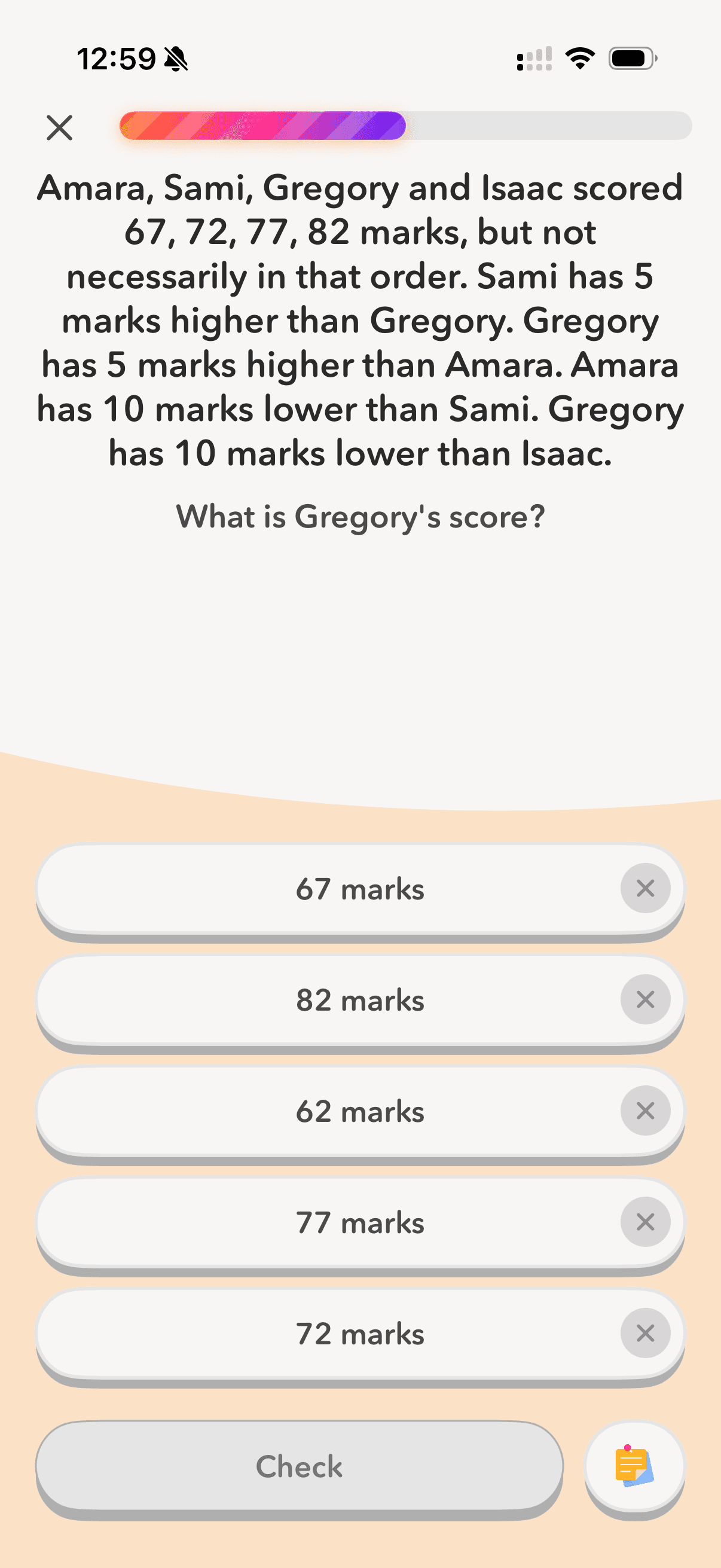 Verbal reasoning question